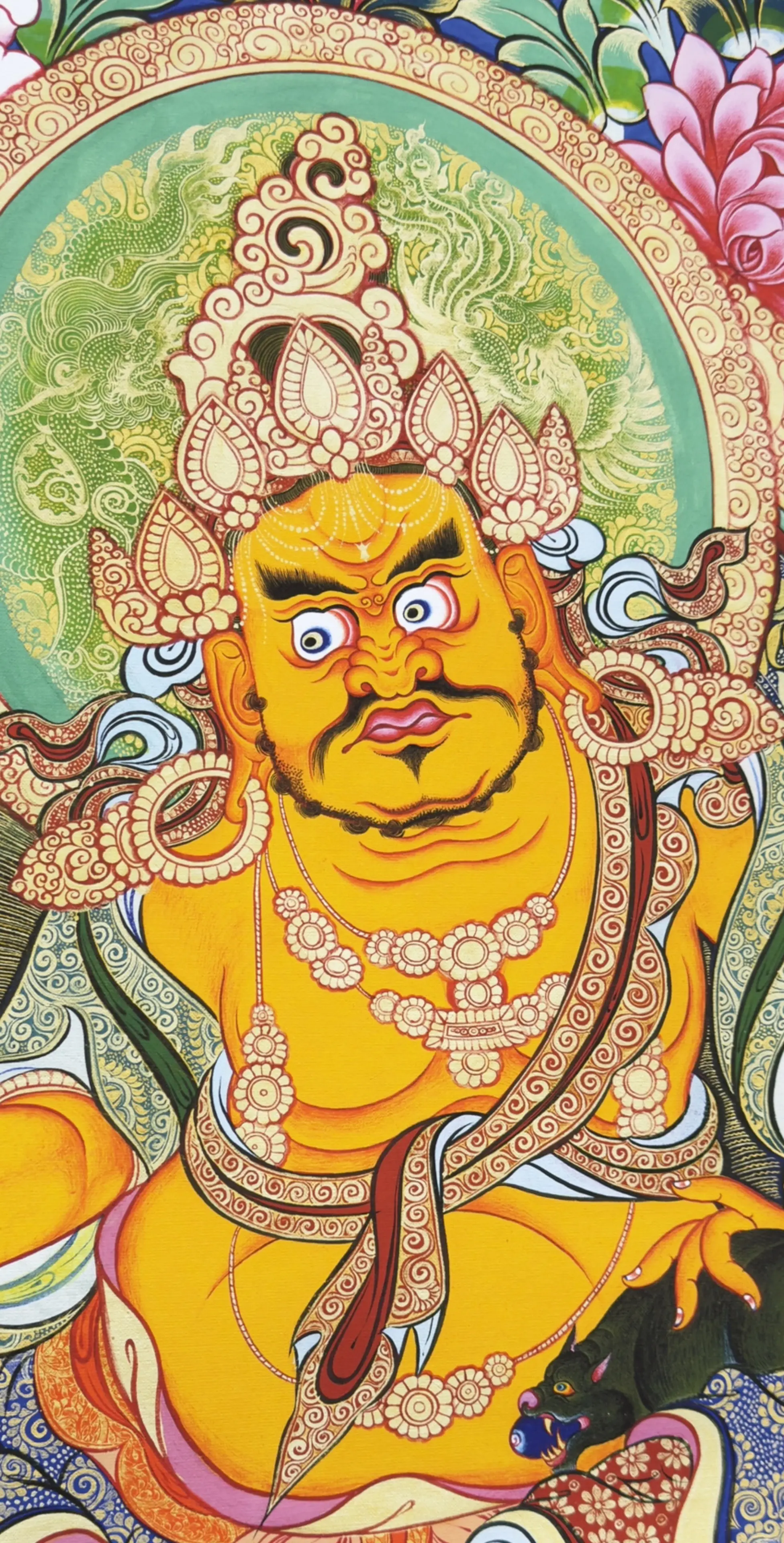 唐卡 喜马拉雅艺术 描金 黄财神 画稿