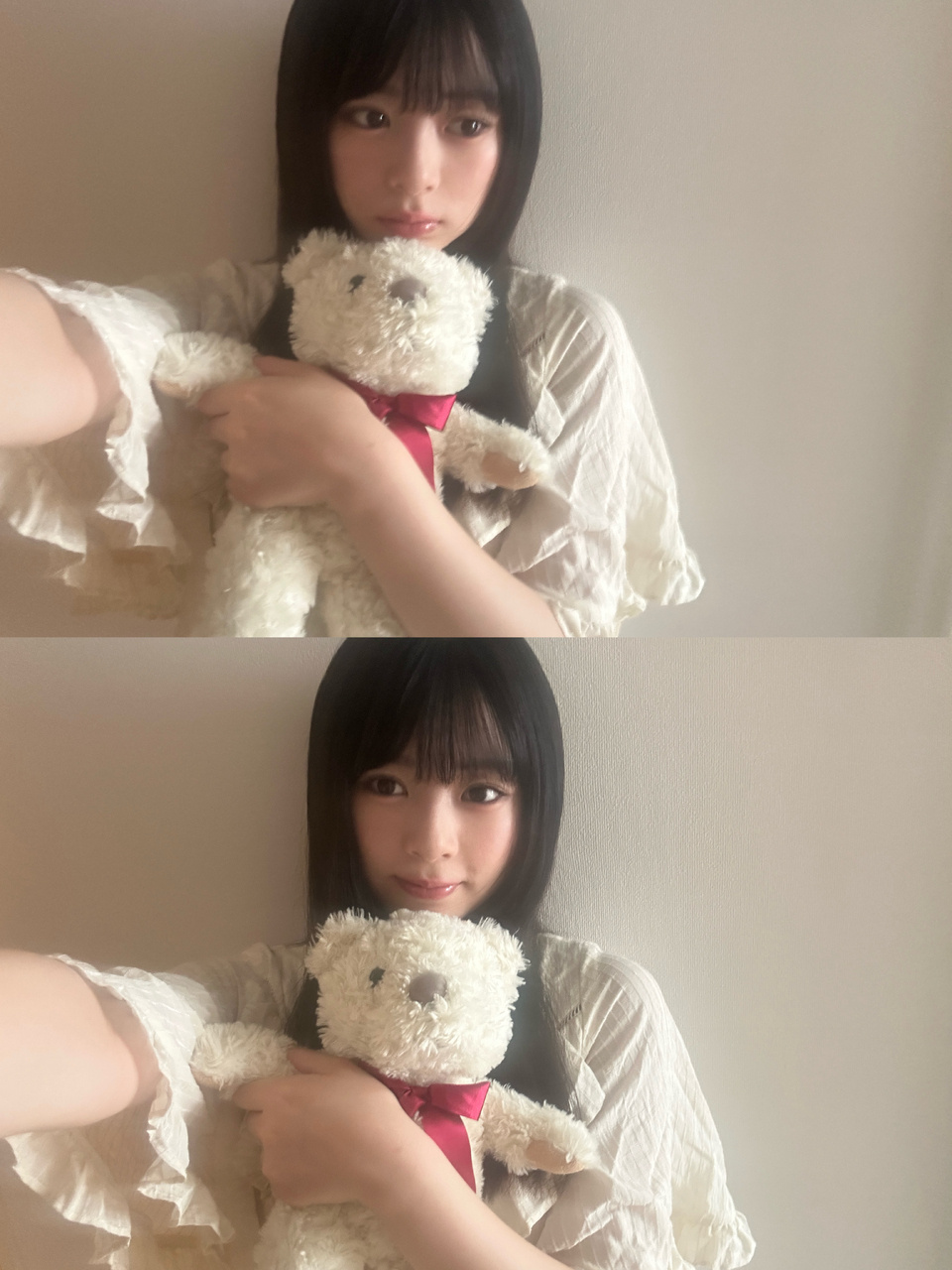 稲熊ひな「物心つく前からずっと一緒の白熊‎ちゃん🐻‍❄️ﾊﾟｼｬﾘ　名前は