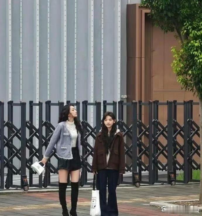 章若楠站女配旁边看起来像小学生 ​​​