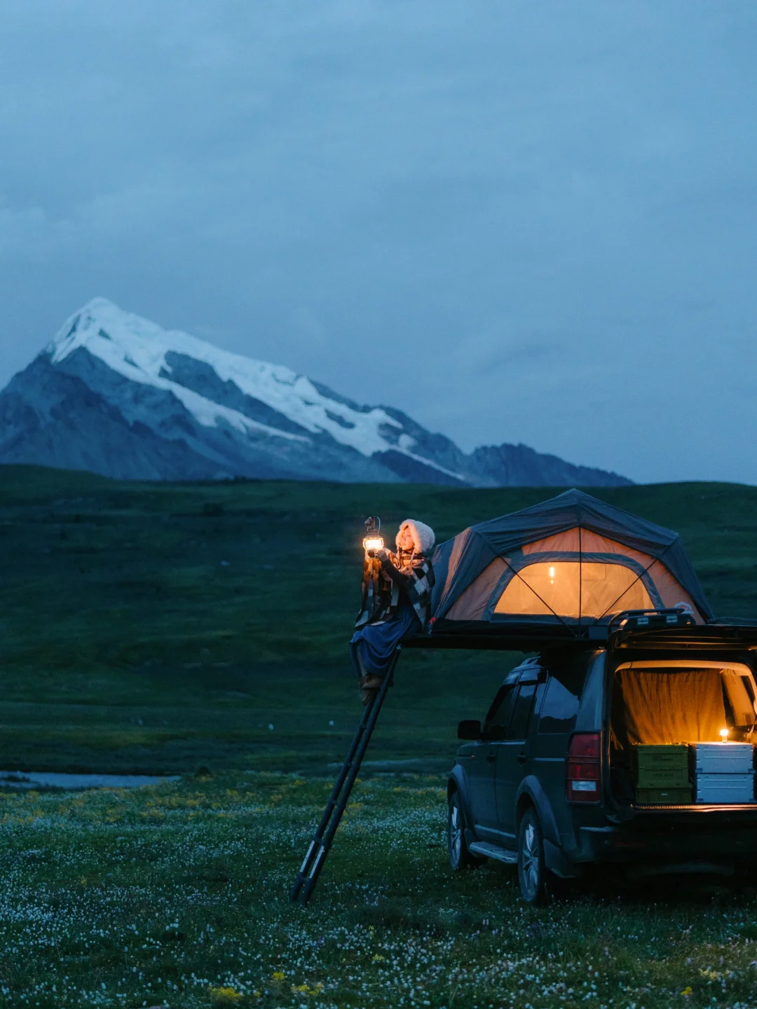 写不尽，神山下静默夜色的浪漫⛺️