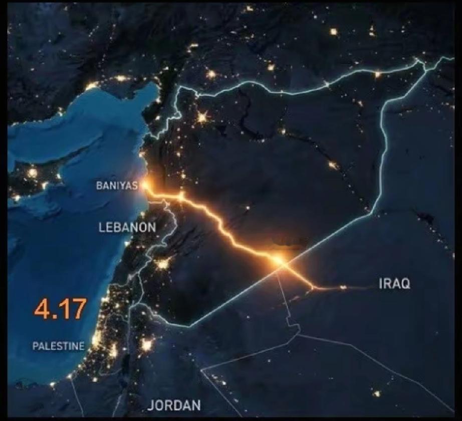 伊拉克打通至叙利亚巴尼亚斯港的输油通道
伊拉克的石油，通过管道运输过境叙利亚，抵