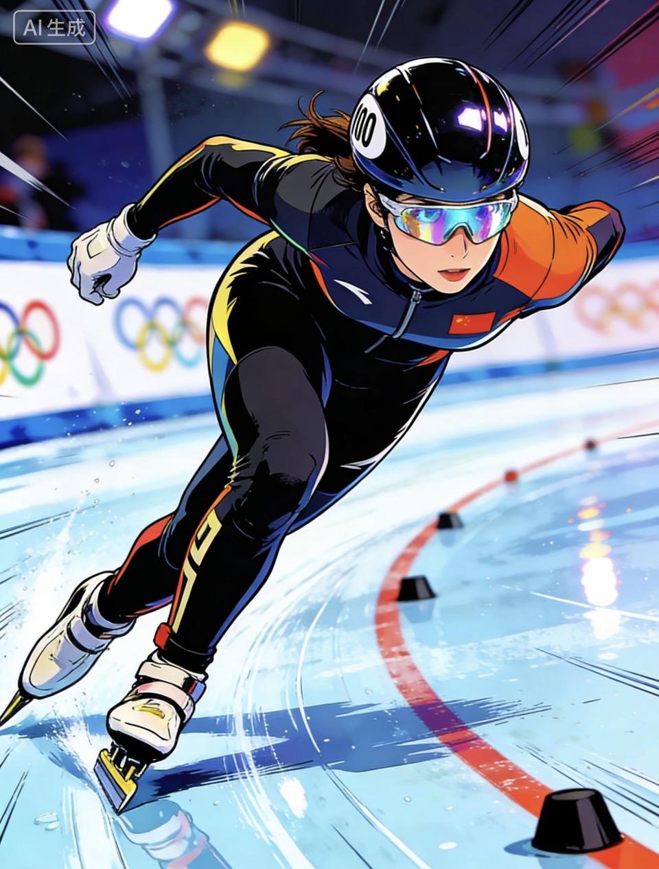 速度与激情！冬奥会短道速滑运动员冲刺瞬间！在冰面上风驰电掣，短道速滑运动员们用每