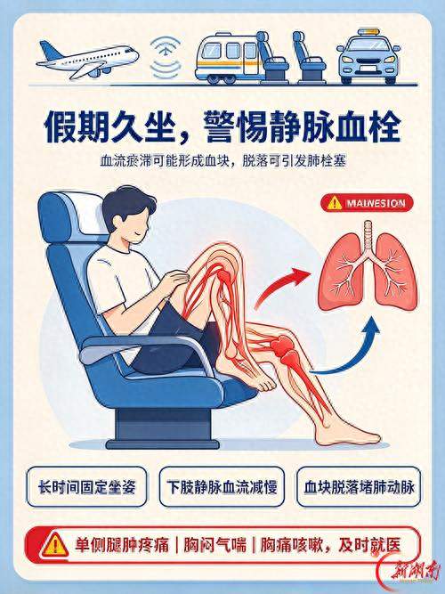 长假久坐警惕下肢血栓