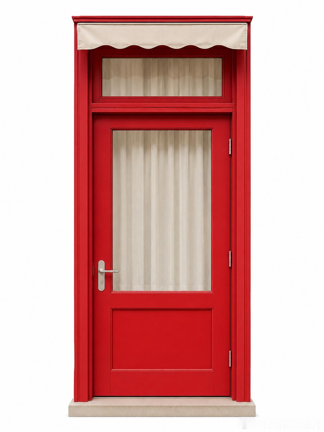 【第221扇🚪】在上海街角看见的一家咖啡店的红门 ​​​
