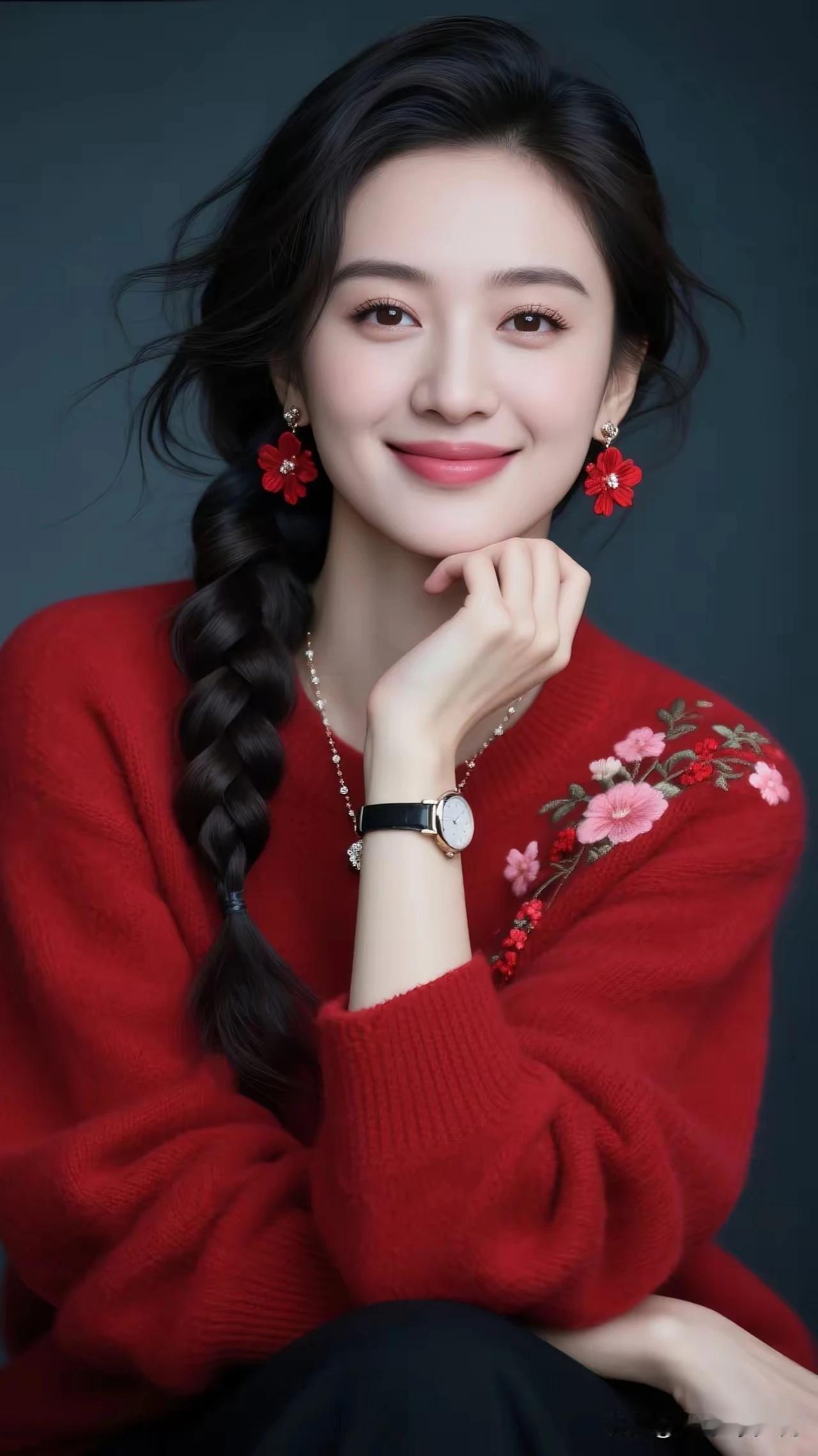 上联：风染丹枫横晚照
下联：嫣然一笑抚柳青