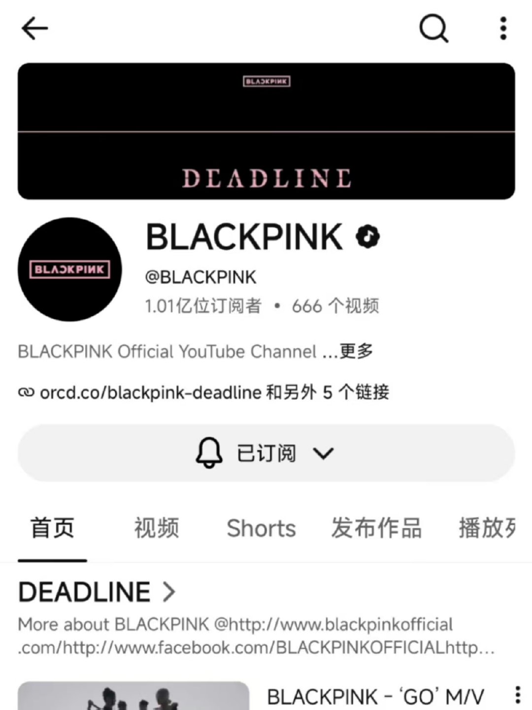 BLACKPINK主页被黑 BLACKPINK油管账号被黑 OMG… 