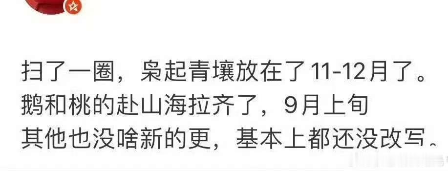 🍉迪丽热巴 《枭起青壤》排播11-12月成毅 《赴山海》9月上旬播出 ​​​