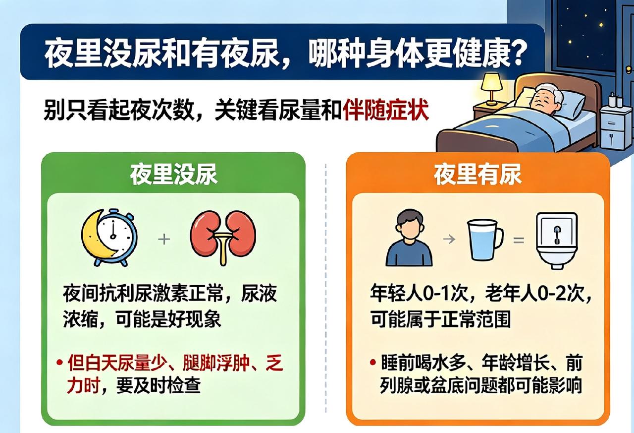 夜里没尿和有夜尿，哪种身体更健康？
 
上周门诊来了一位老年患者，一坐下就很焦虑
