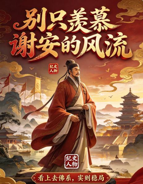 很多人读懂谢安，只读懂了一半。
提起东晋名相谢安，所有人第一印象都是：潇洒、佛系