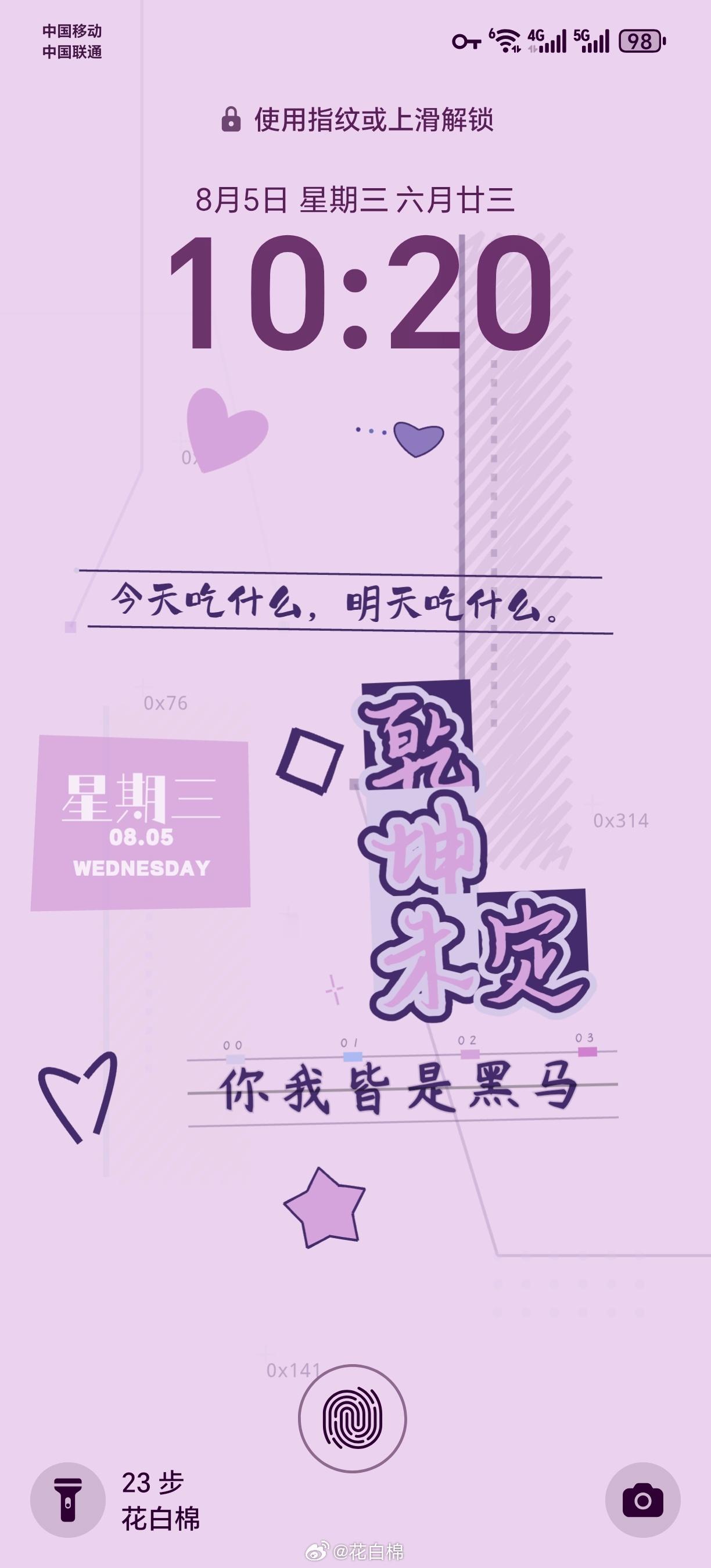 你现在用的手机壁纸是啥？给我瞅瞅可以吗？我就看看，这是我的~ 