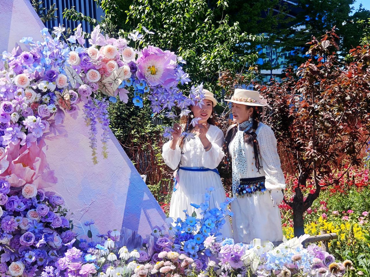 2026丽泽北京国际花展拉开帷幕，都市便化作春日花园。

花开无界，花展打破园区