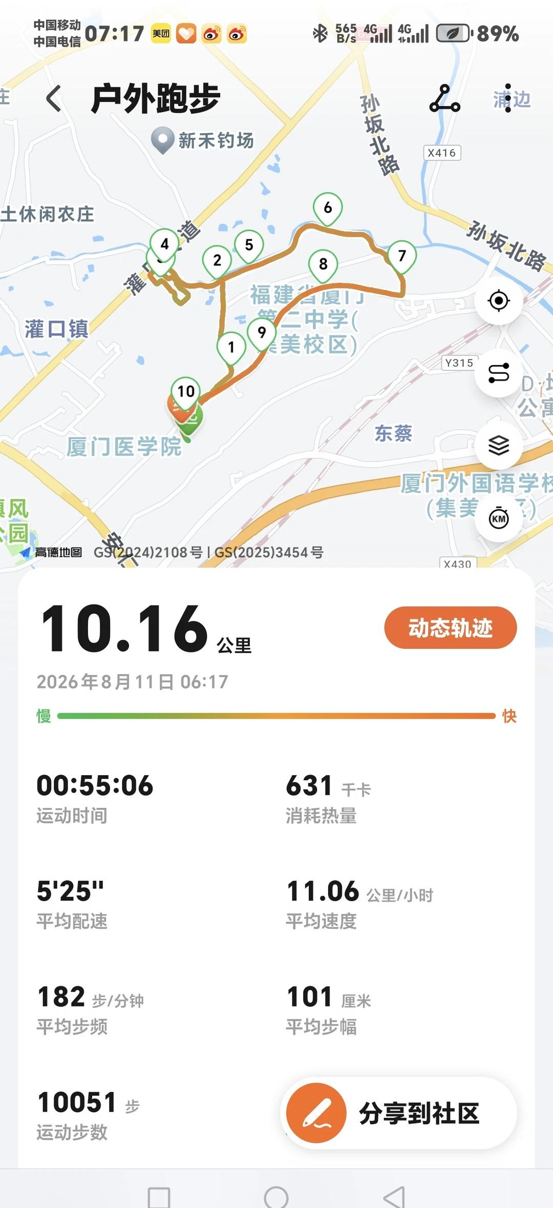 周二打卡，本周第一卡！
跑友圈 跑步打卡 享受跑步的乐趣 跑了就友 每一公里都在