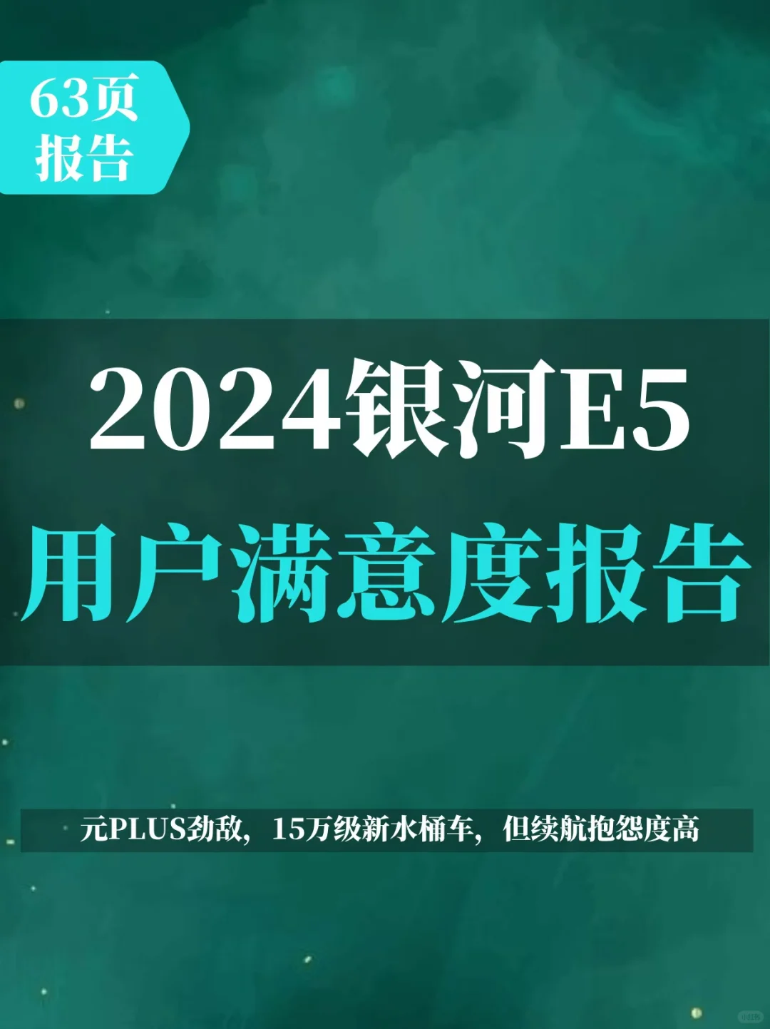 2024银河E5用户满意度报告