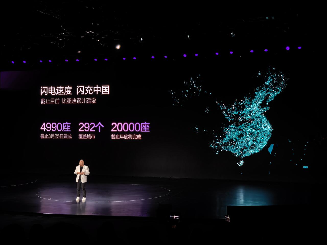 比亚迪闪充建设速度有点快啊，这才不到一个月，已经4990座了，年底20000座应