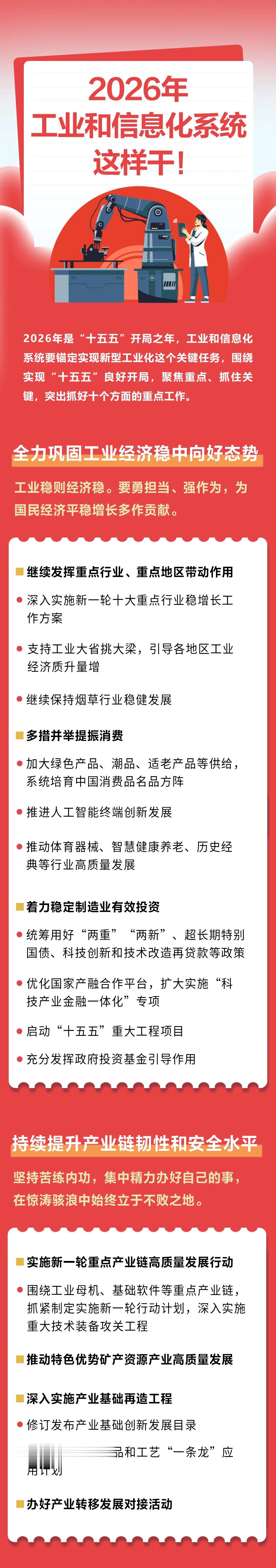 明确10项重点工作！2026年工信系统这样干