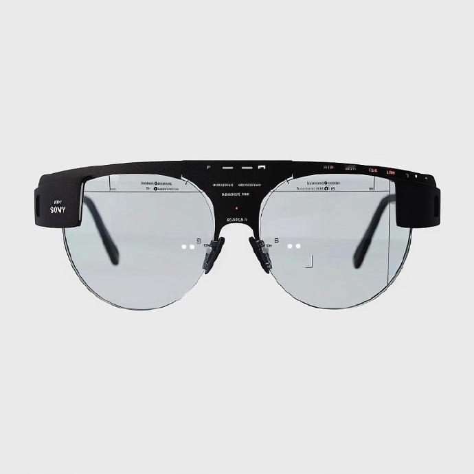 终于见到了审美在线的智能眼镜 CyberGlass，全套设计满满的赛博未来气息，