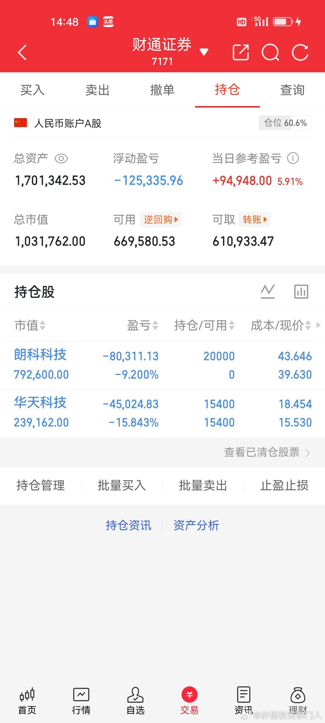 7.31简单记录继续看好:朗科科技滚动操作继续看好:华天科技特别声明：市场有风险