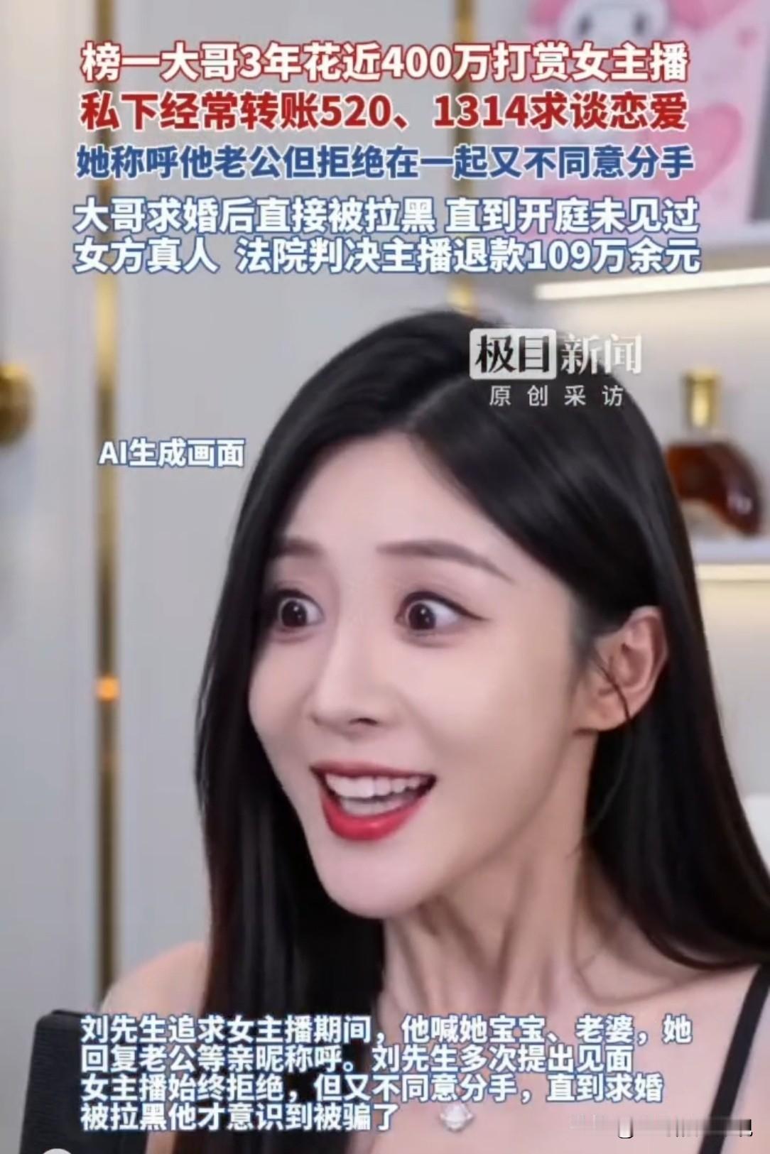 男人也有恋爱脑！湖北武汉，一男子单身，在网上认识了一自称单身的女主播，对方称他老