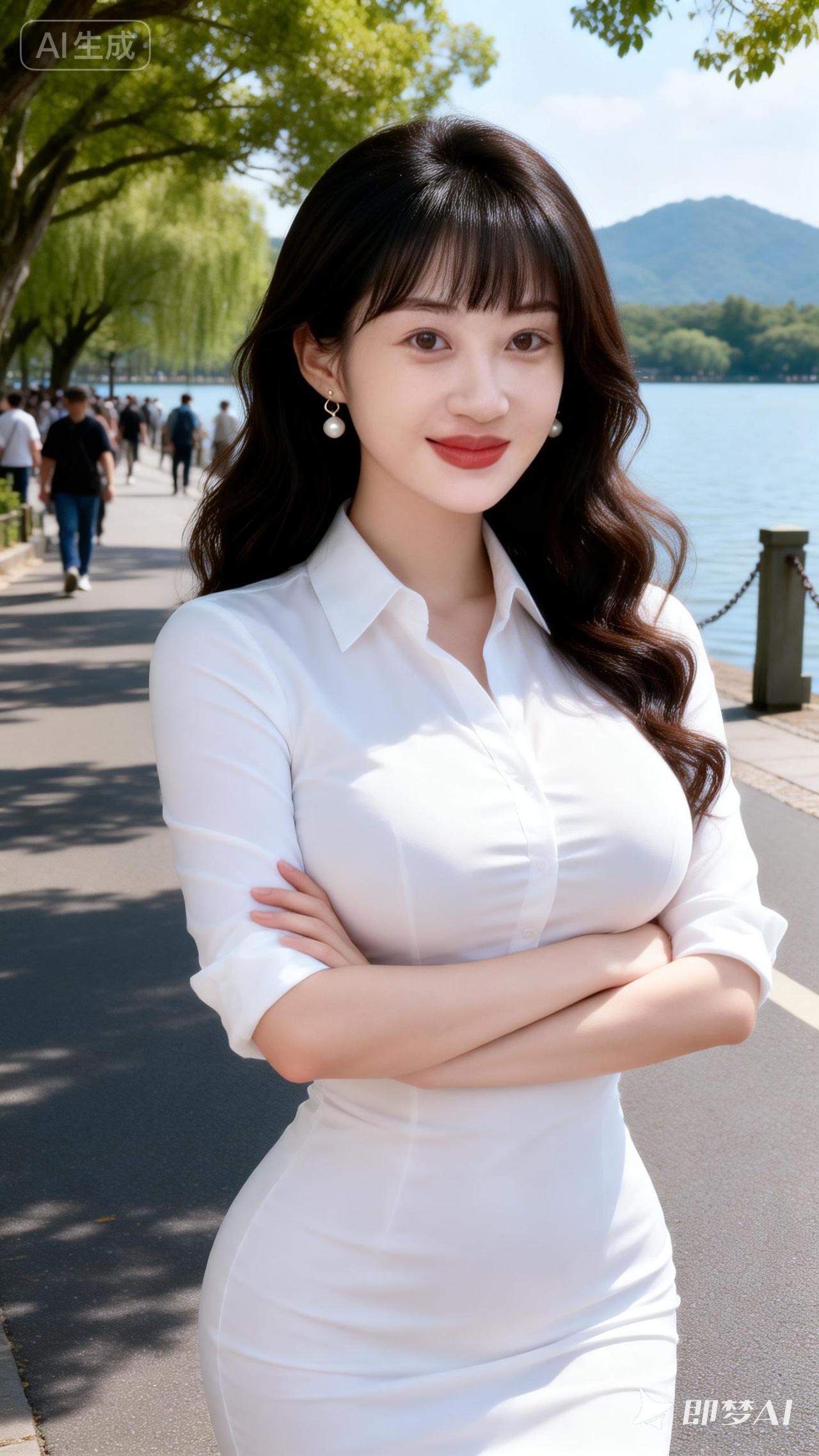 元气满满的一天，从清新白裙开始！🌞👗💃