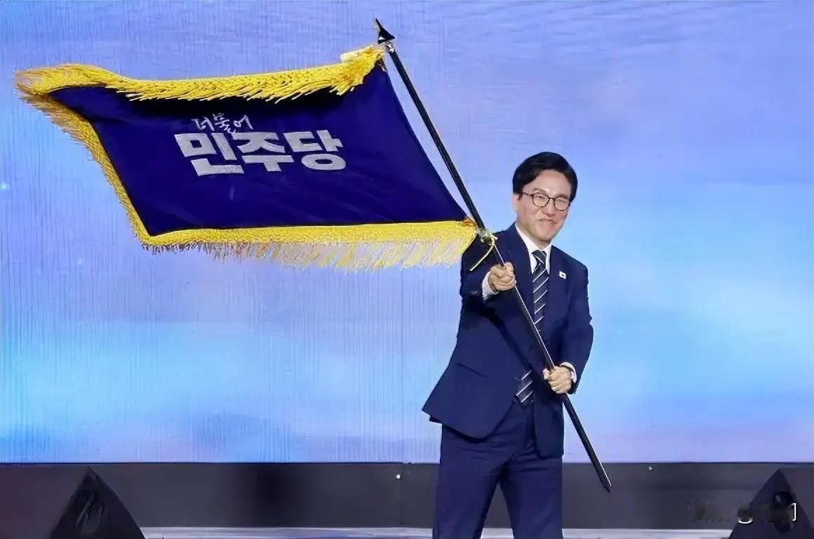 如愿以偿，金敏锡扛起了共同民主党大旗，击败郑清来成为新任党首。
金敏锡曾担任四届