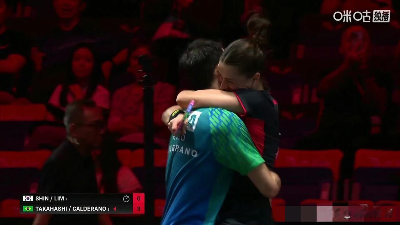 雨果布鲁纳3比0林钟勋申裕斌（7，6，11）
获得2026WTT新加坡大满贯混双