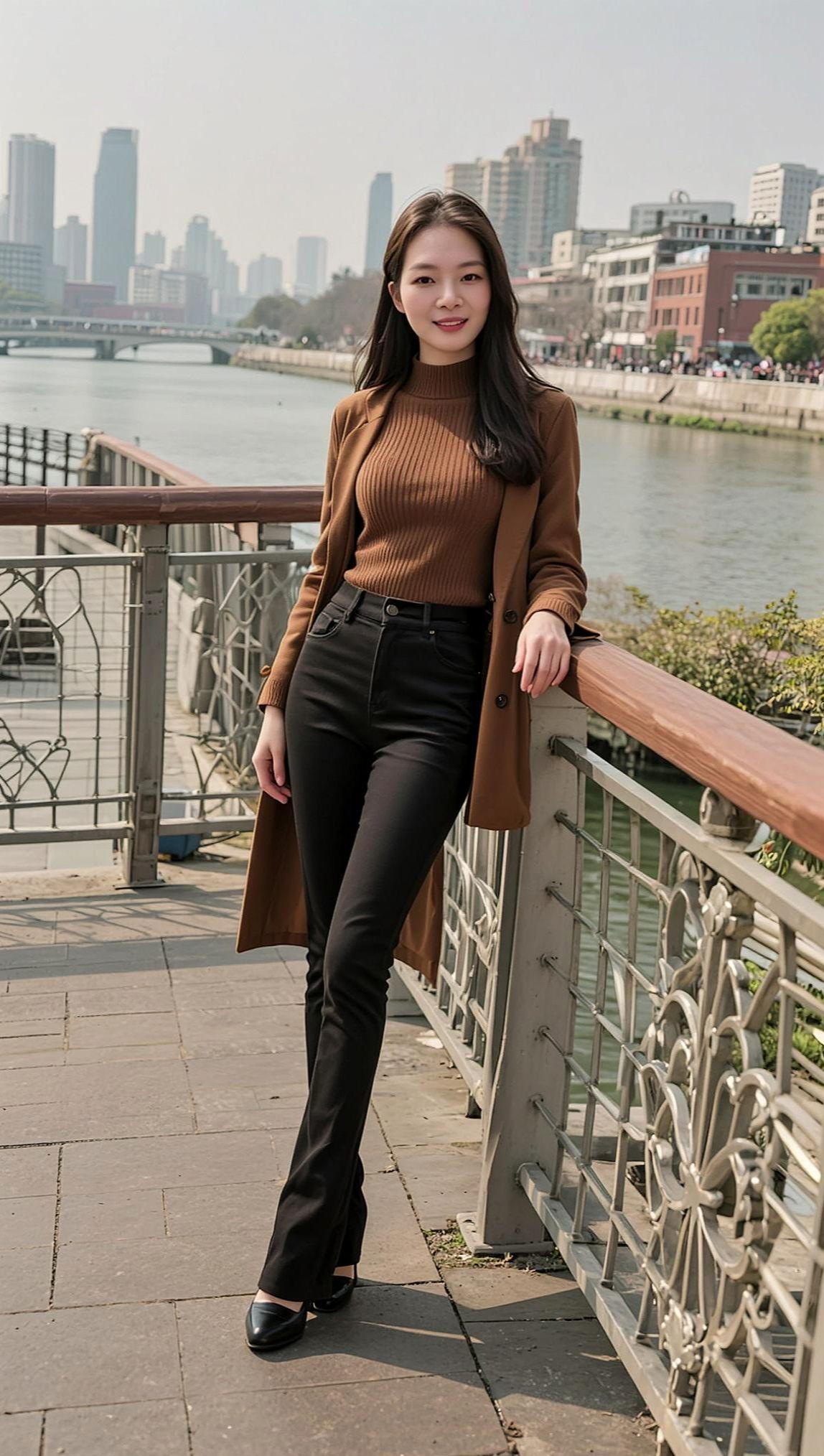 AI都市氛围感写真 甜系女孩 少女写真优雅气质女神穿搭