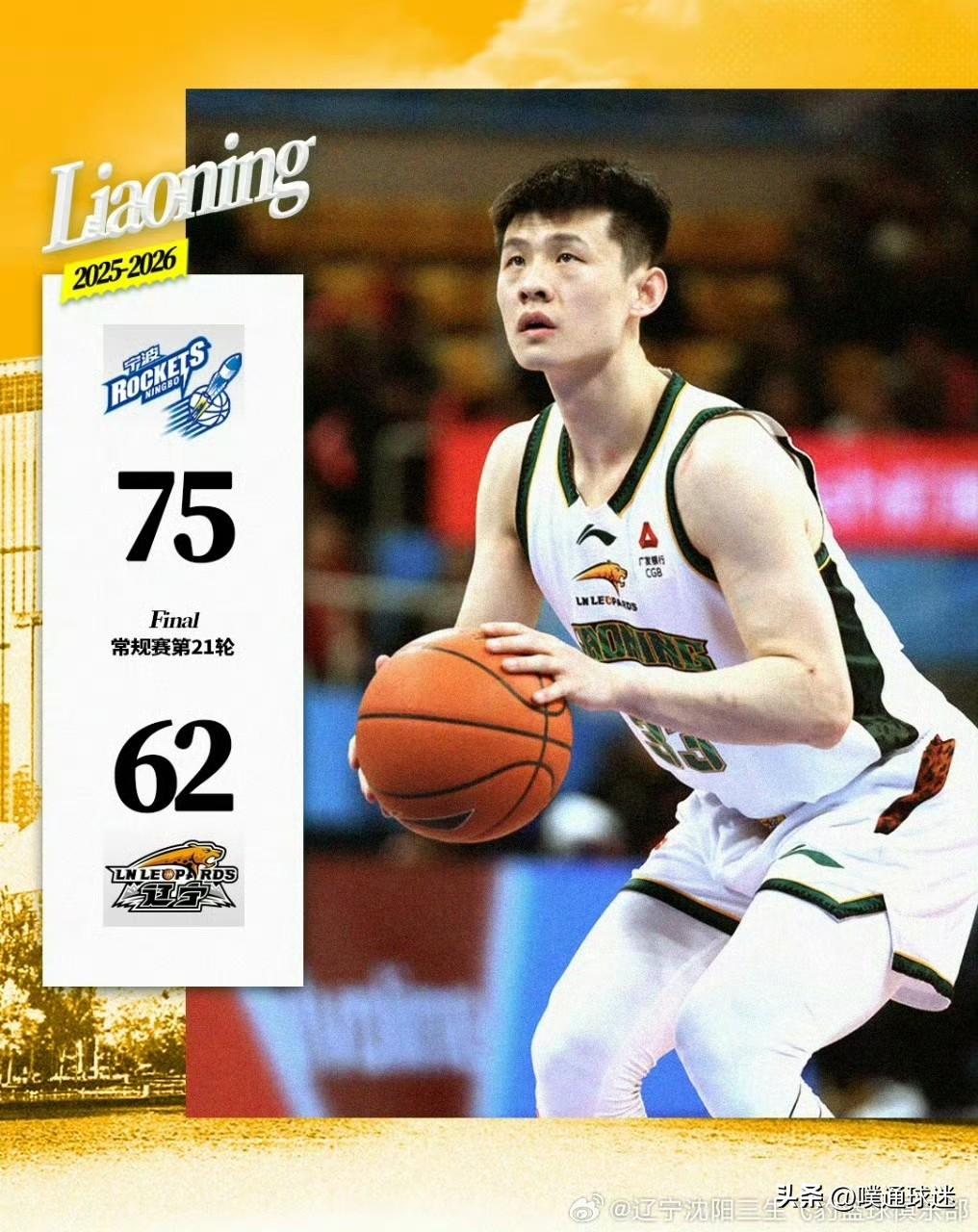 CBA宁波町渥男篮队史首胜辽宁本钢男篮
就在刚刚结束的CBA一场比赛，辽宁男篮客