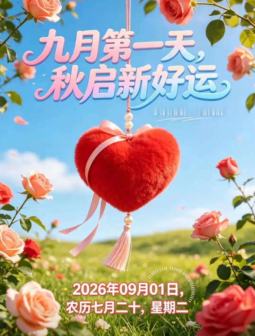 [福]2026./9月1日，周二早安，清秋呈祥，时和静好[福]

🍁🌅九月首