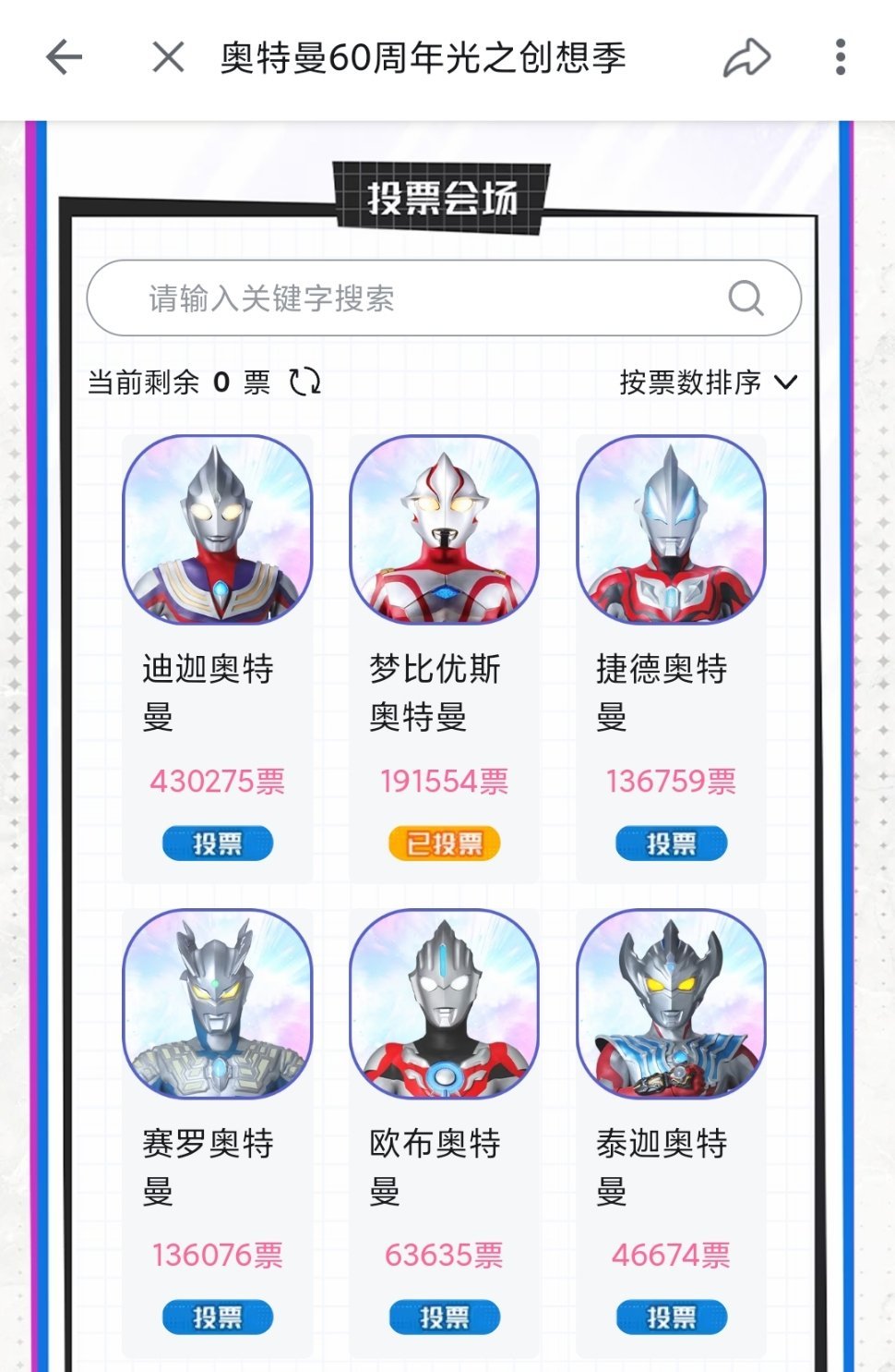 迪迦很帅所以我投给耀祖了😋 