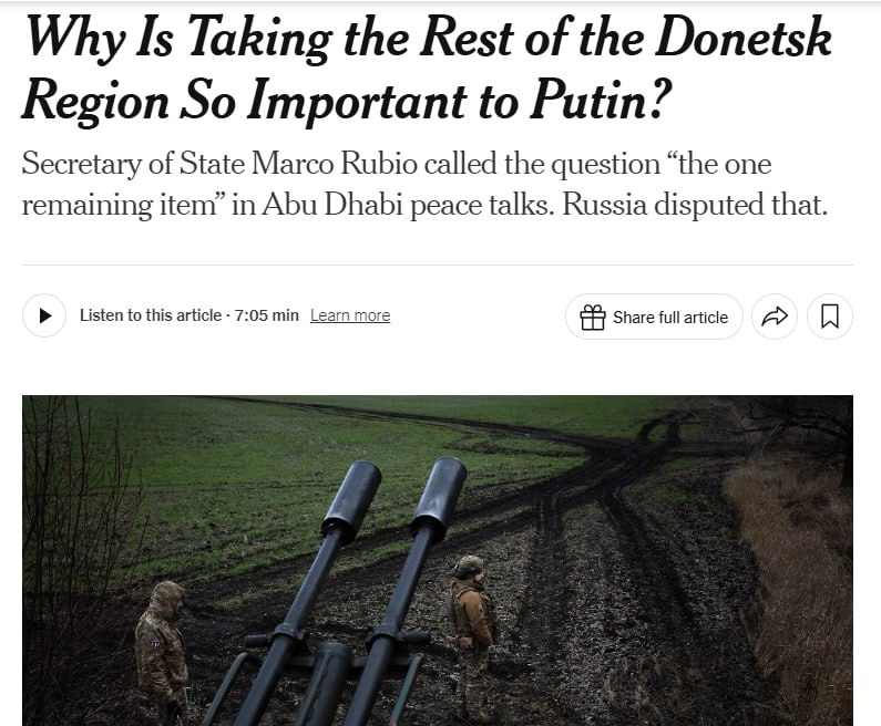 《纽约时报》称，若和平协议失败，俄罗斯可能会发起新一轮入侵。马尔科·鲁比奥表示，