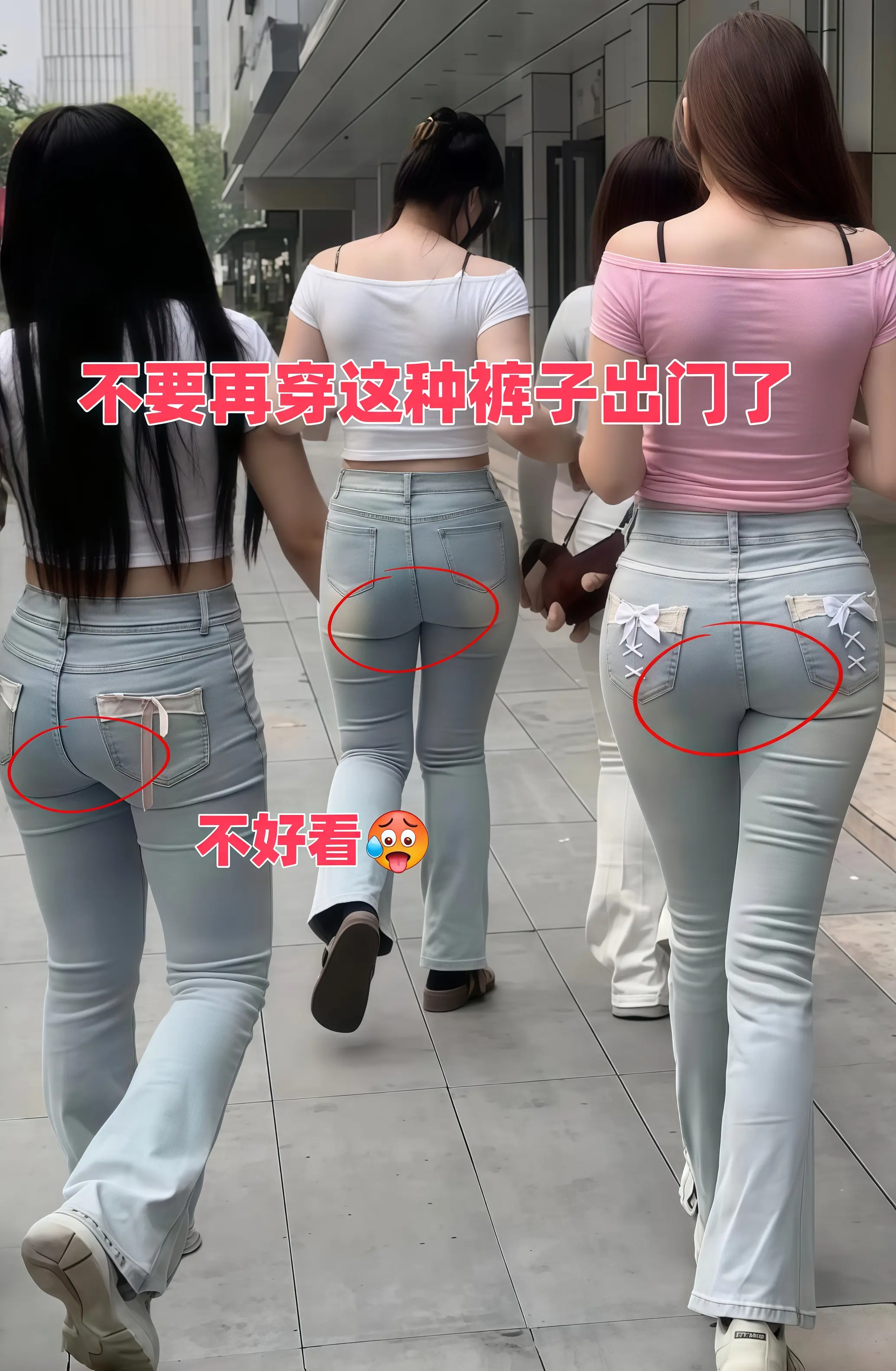 跟风买的裤子，最满意的一次！夏季新款破洞渐变色阔腿牛仔裤，薄款软牛仔面...