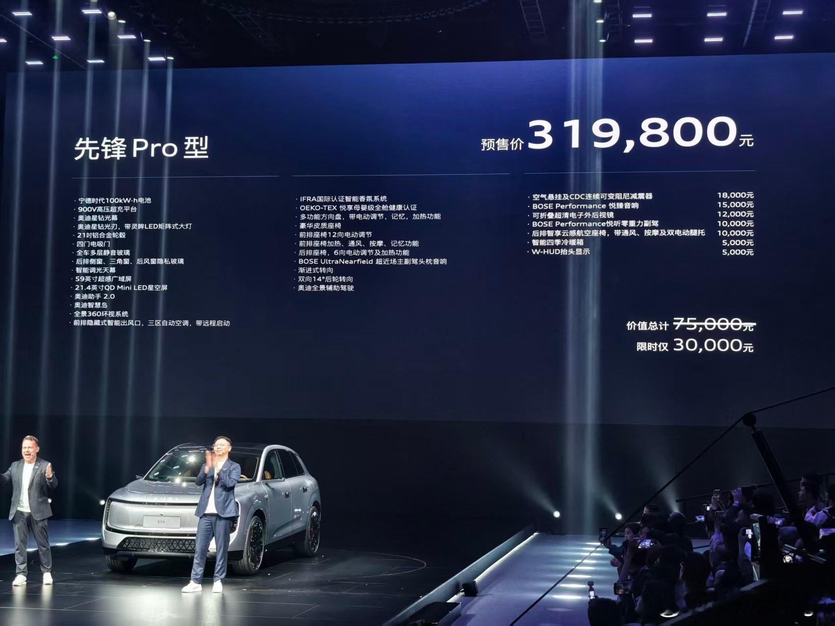 奥迪E7X终于预售了，预预售价28.98万元起，大家觉得这个价格怎么样？另外我一