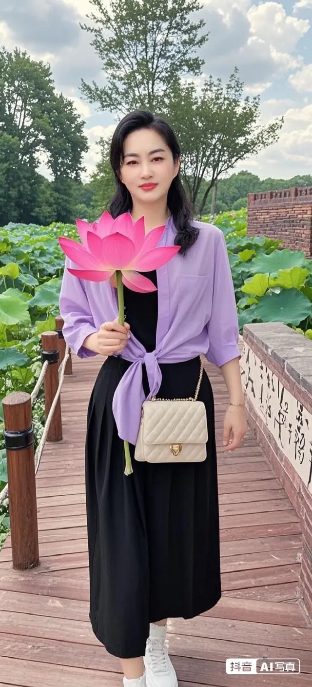 穿搭  穿出高级感  荷塘月色风景区
