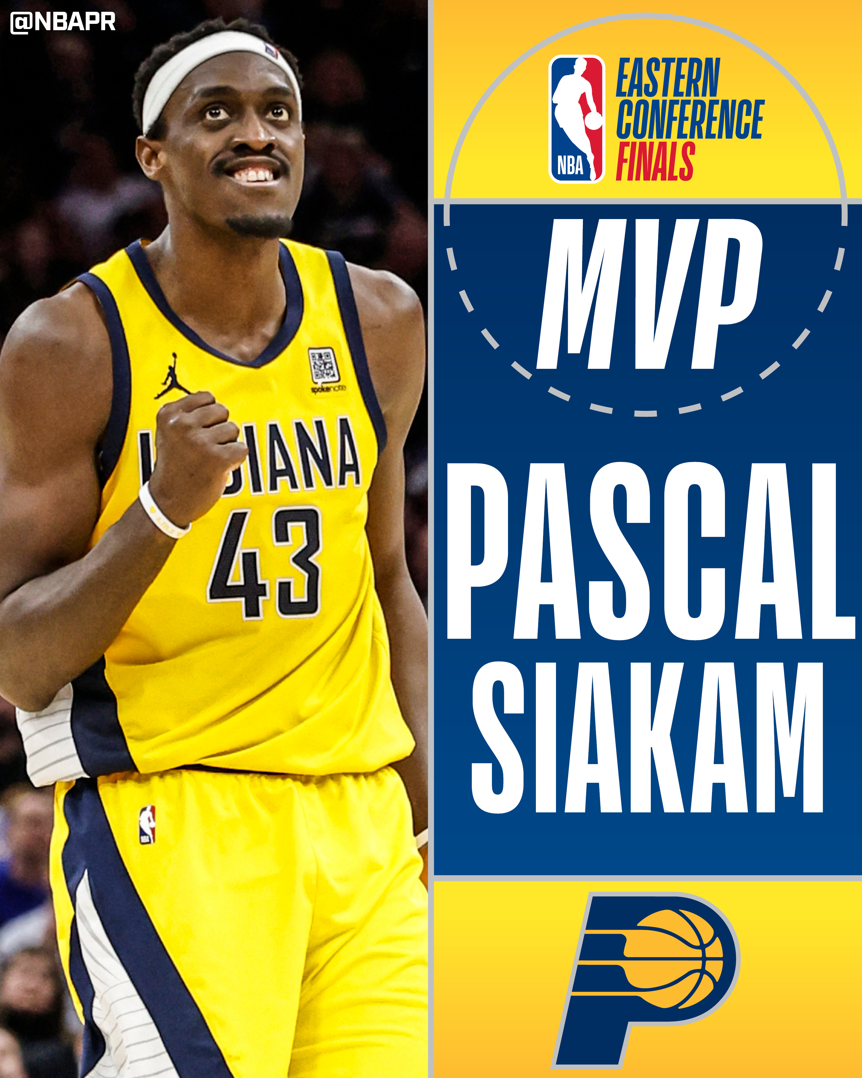 WOW，东决MVP：西亚卡姆。步行者晋级总决赛NBA ​​​