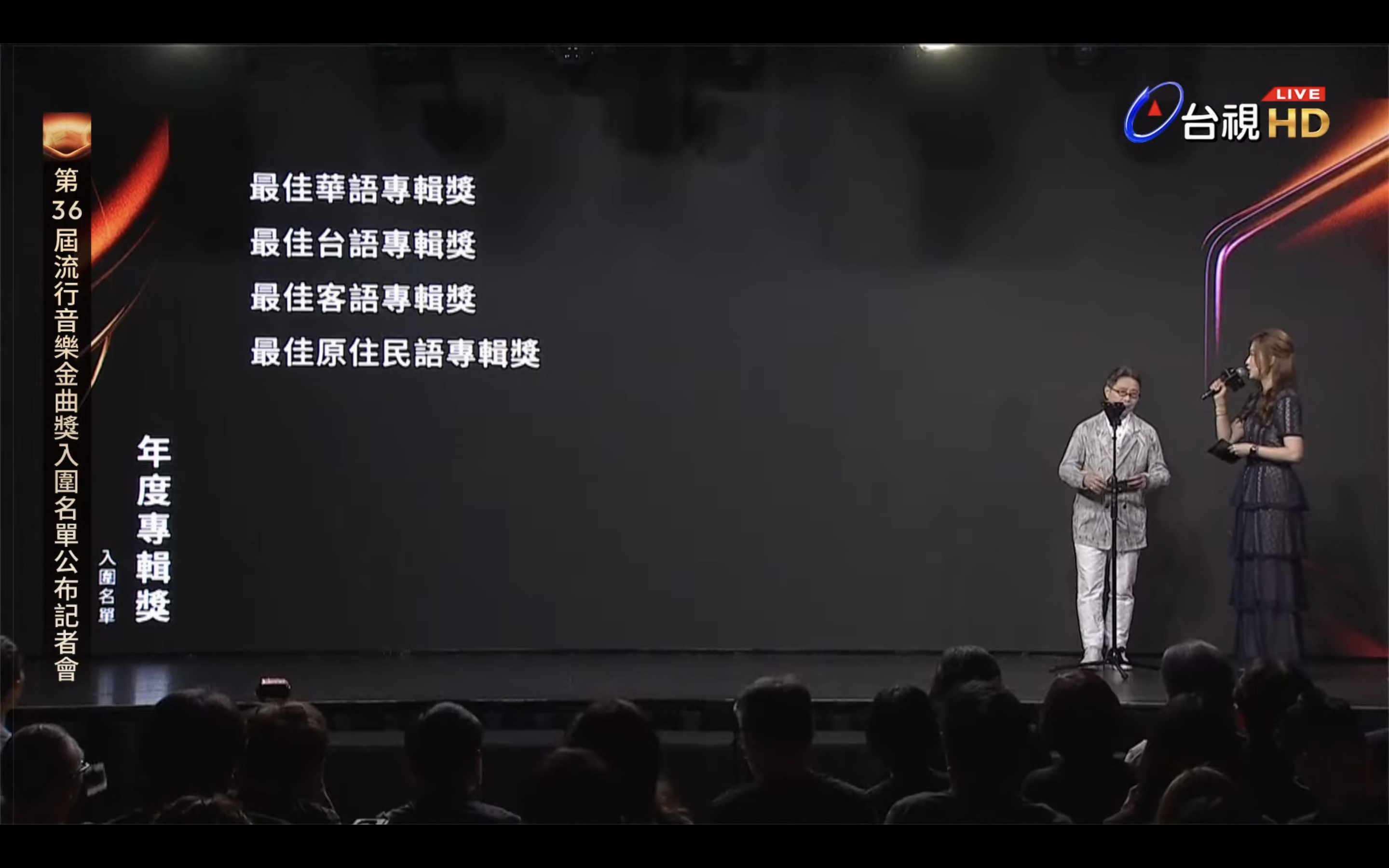 第36届金曲奖年度专辑入围名单： ​​​