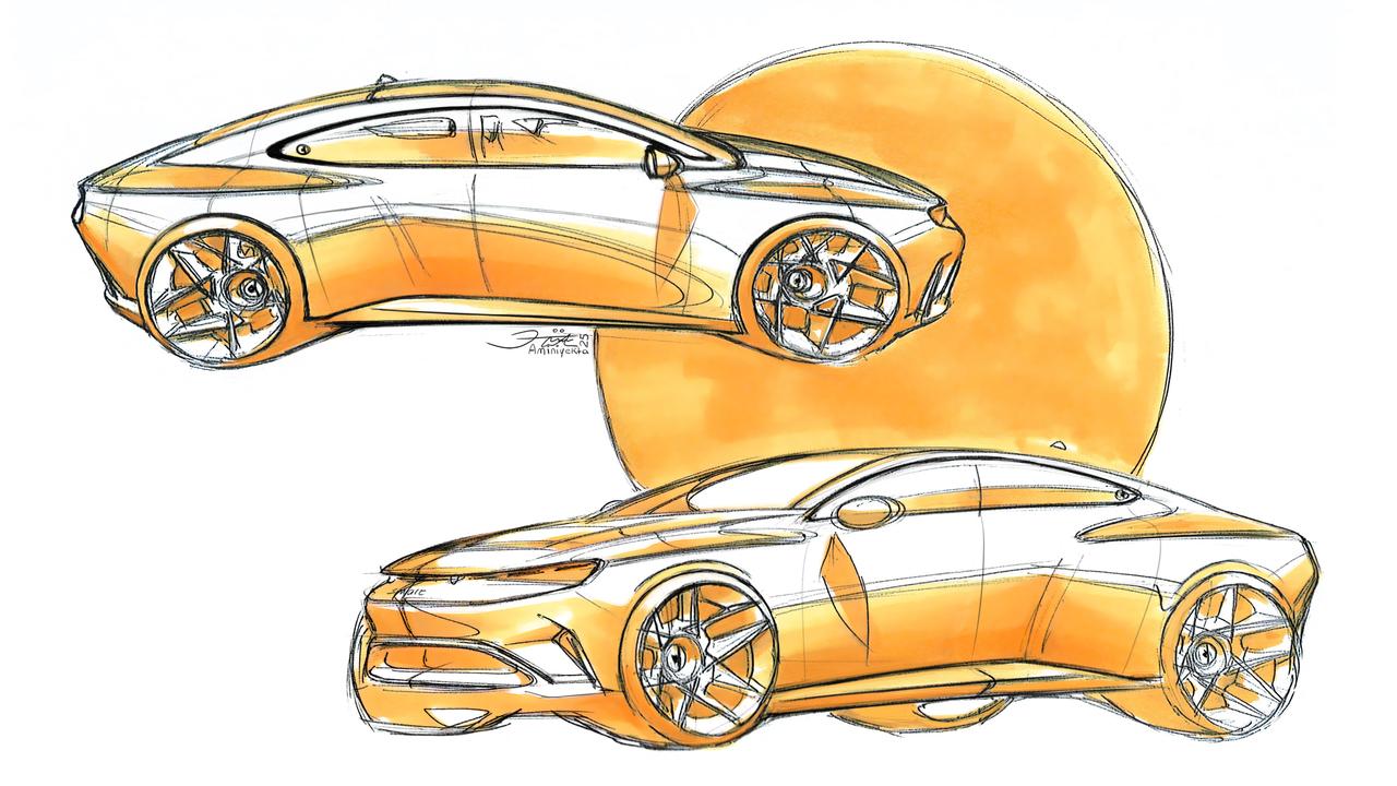 smart全球最美掀背轿⻋在中国?
smart发布了精灵6号EHD的草图，官方说