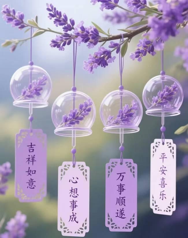 紫罗兰风铃，心想事成，万事顺遂，平安喜乐