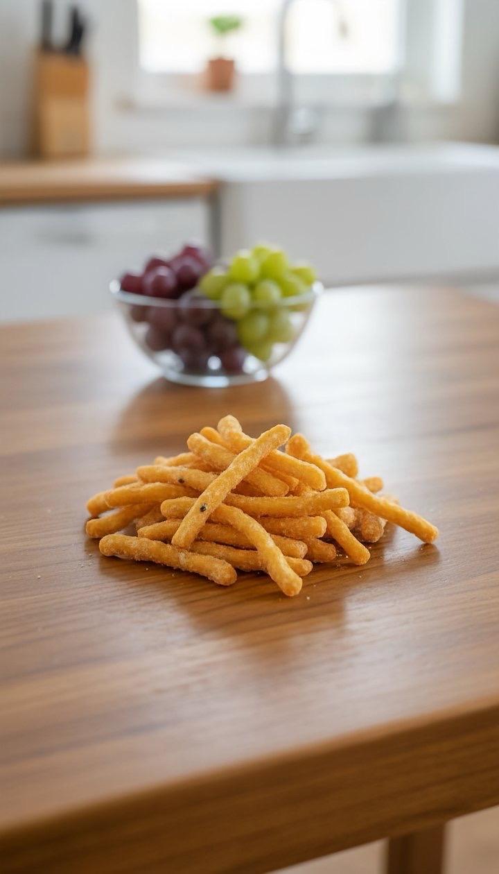 今天逛超市随手拿的，吃着香香脆脆的，追剧摸鱼都合适 京果条