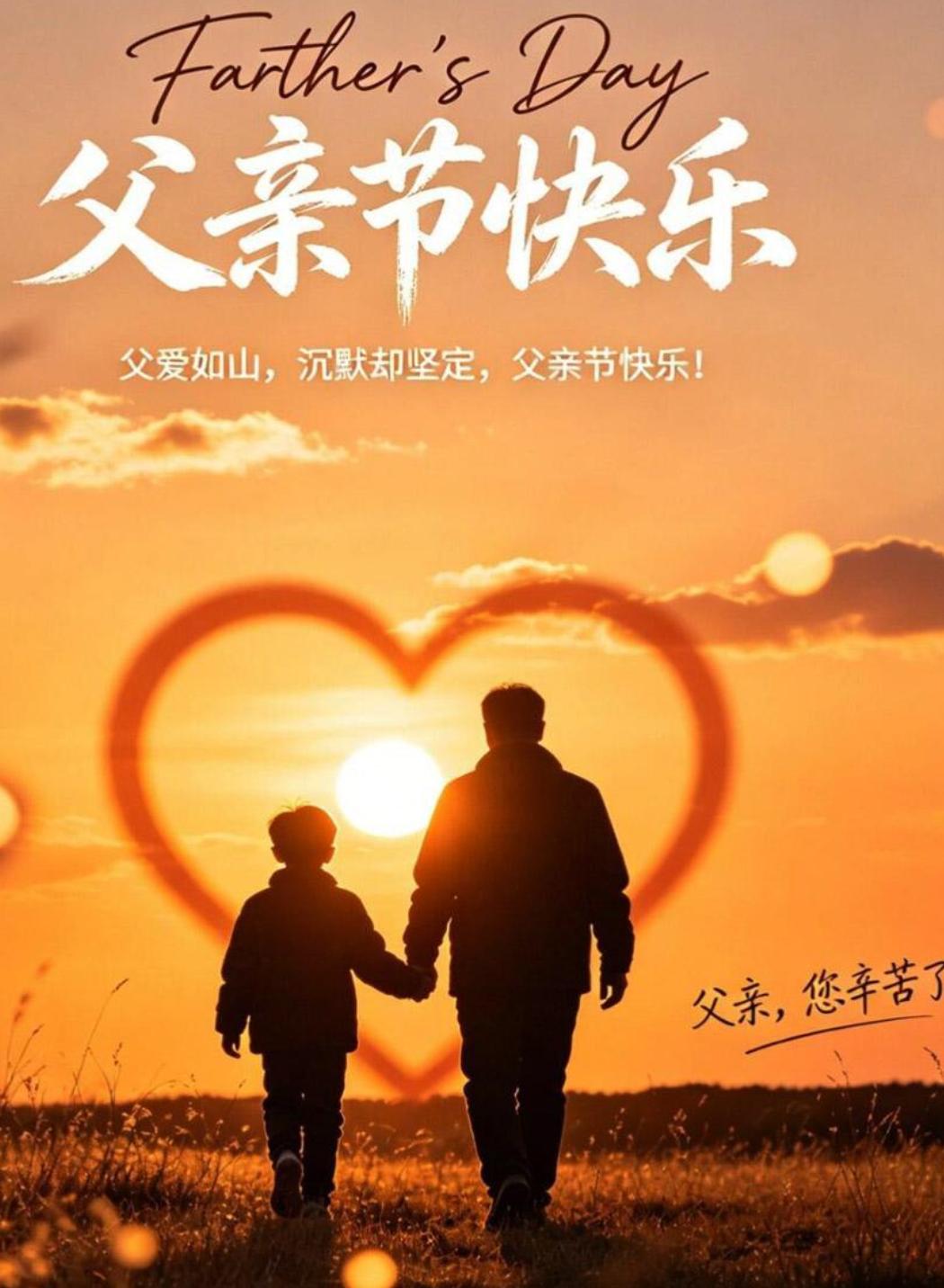 岁月如歌，父爱如山。又是一年父亲节到了，把最美的祝福送给父亲，愿天下所有父亲节日
