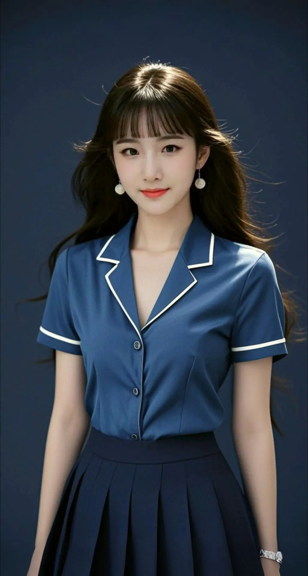 AI扩图 AI蓝调佳人
