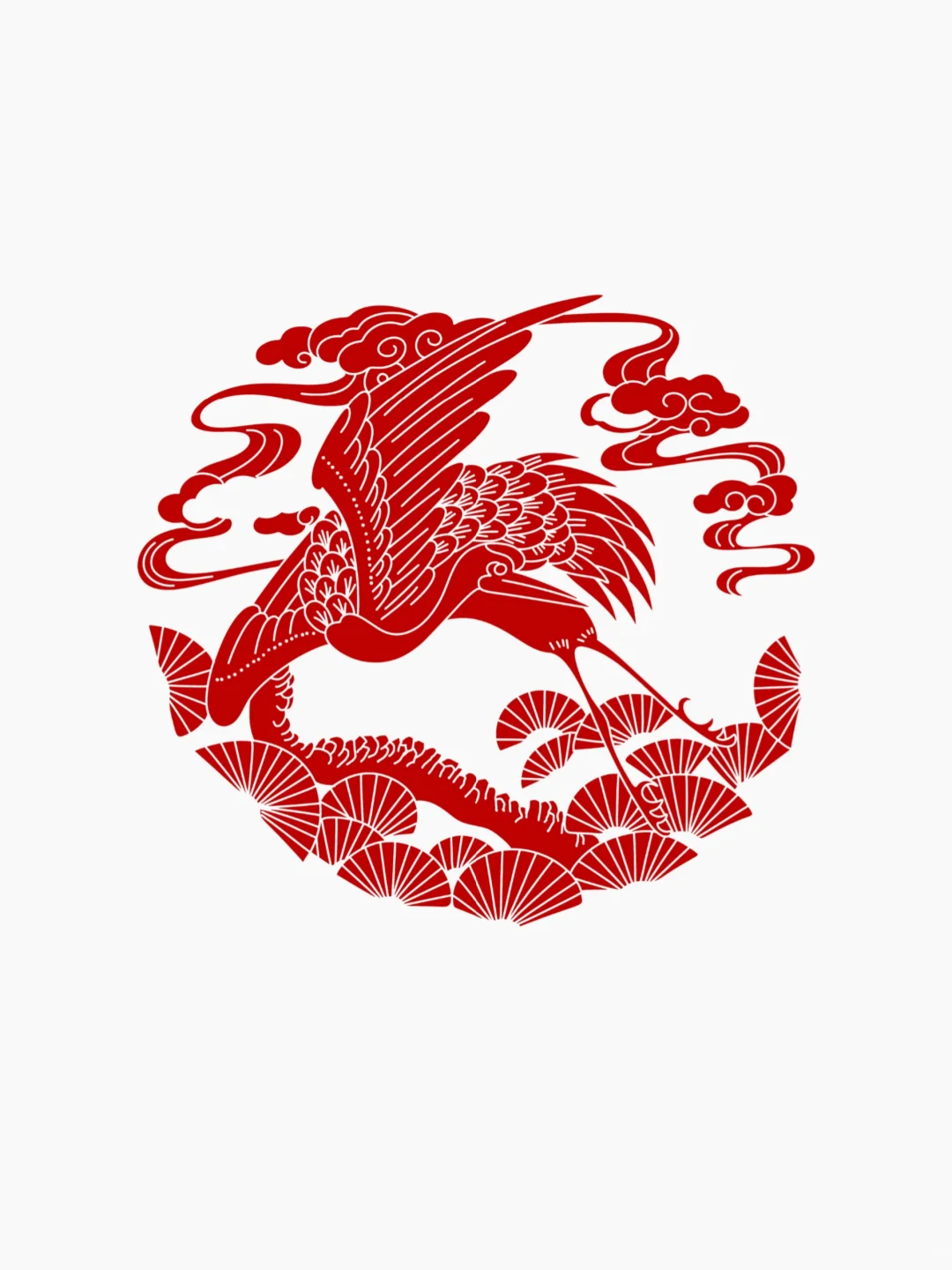 传统图案·松鹤延年