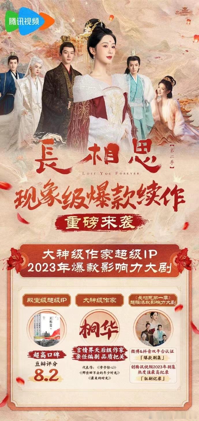 杨紫、张晚意、邓为、檀健次《长相思2》开启招商#长相思2开启招商##长相思2招商