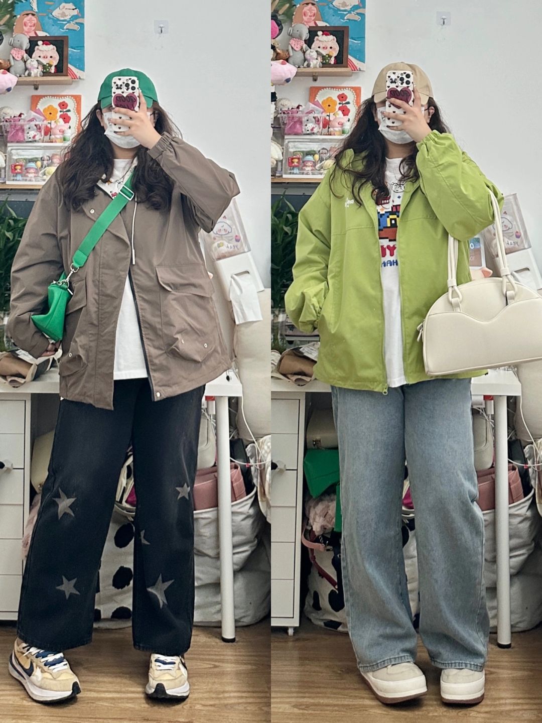 大码穿搭 | 大码冲锋衣！日常中性风～🟫