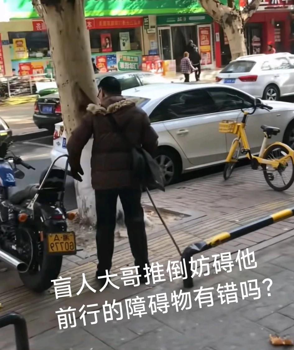 残疾人就不能反抗吗？
刚刚看到一个视频，觉得视频中的那个盲人也太霸道了，竟然把他