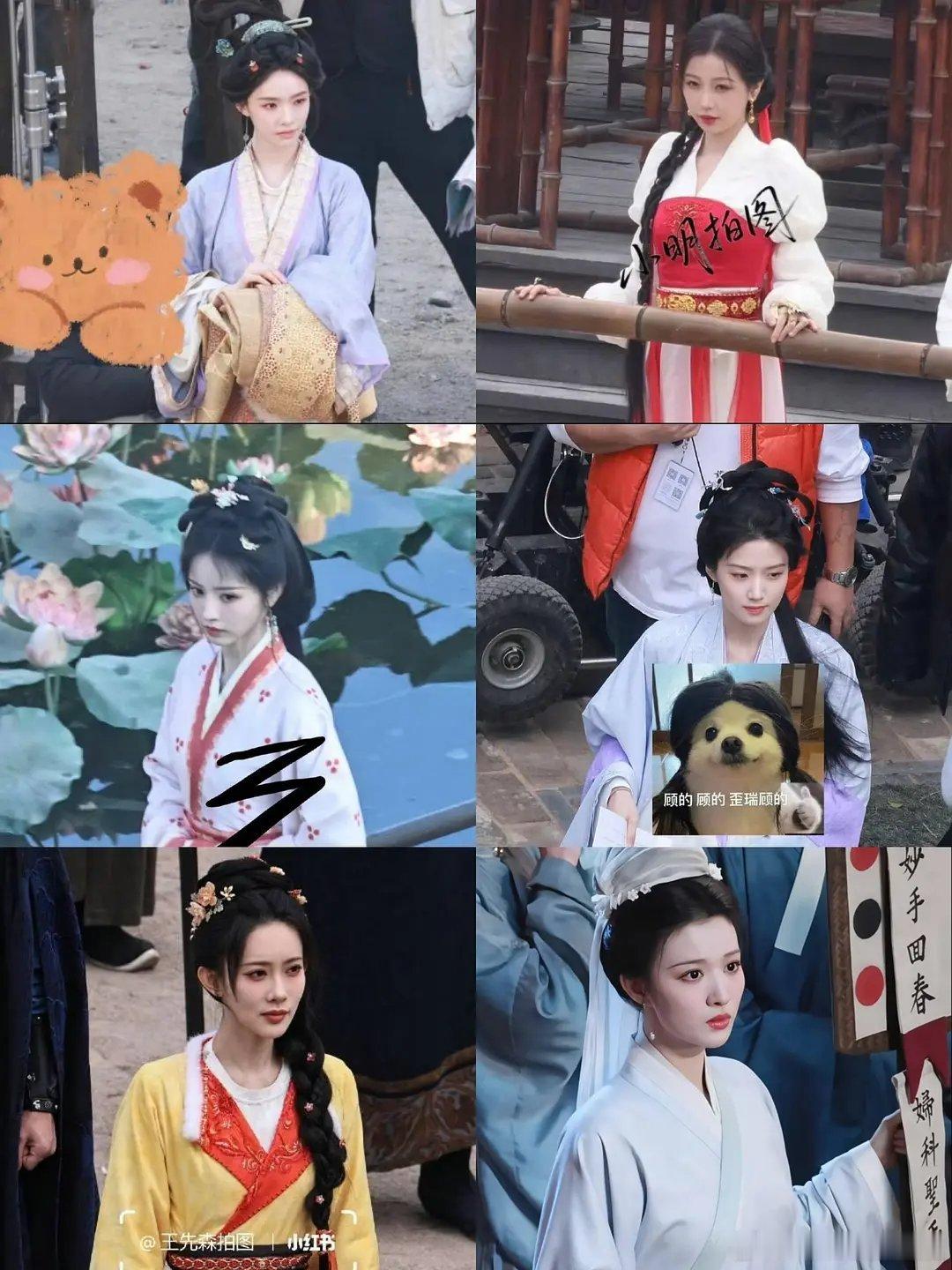 横店在拍古偶女主路透，哪部能爆？林允归鸾虞书欣云初令田曦薇嫁金钗卢昱晓何不同舟渡