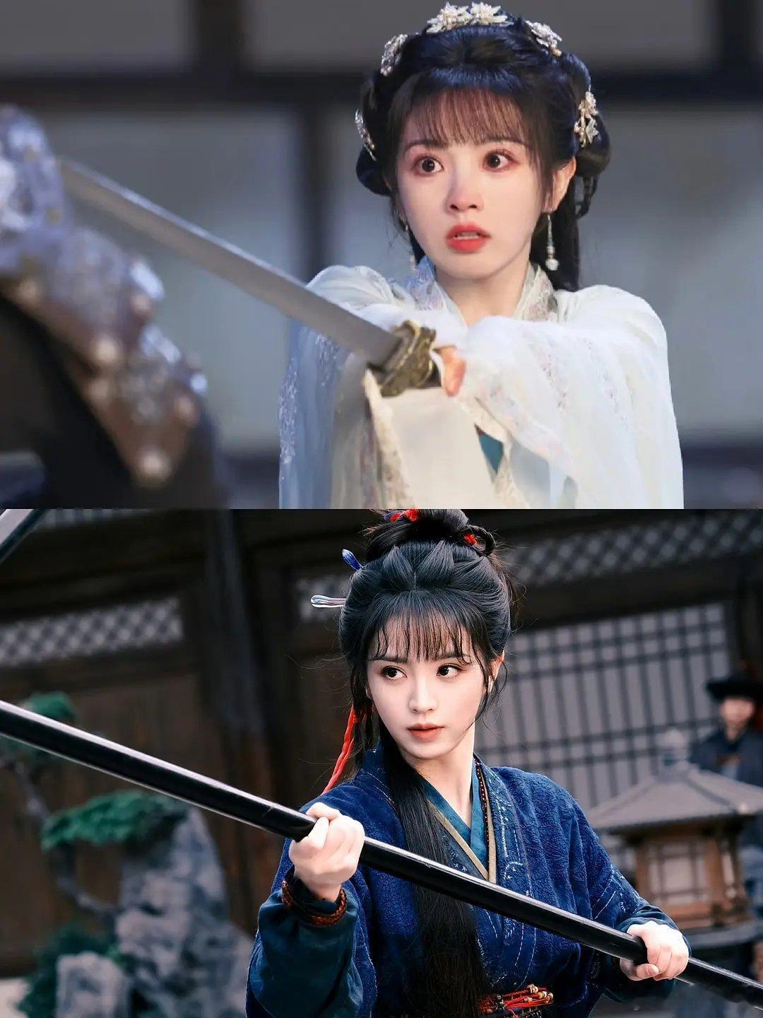 这两张图真的能看见田曦薇演技的问题所在了 