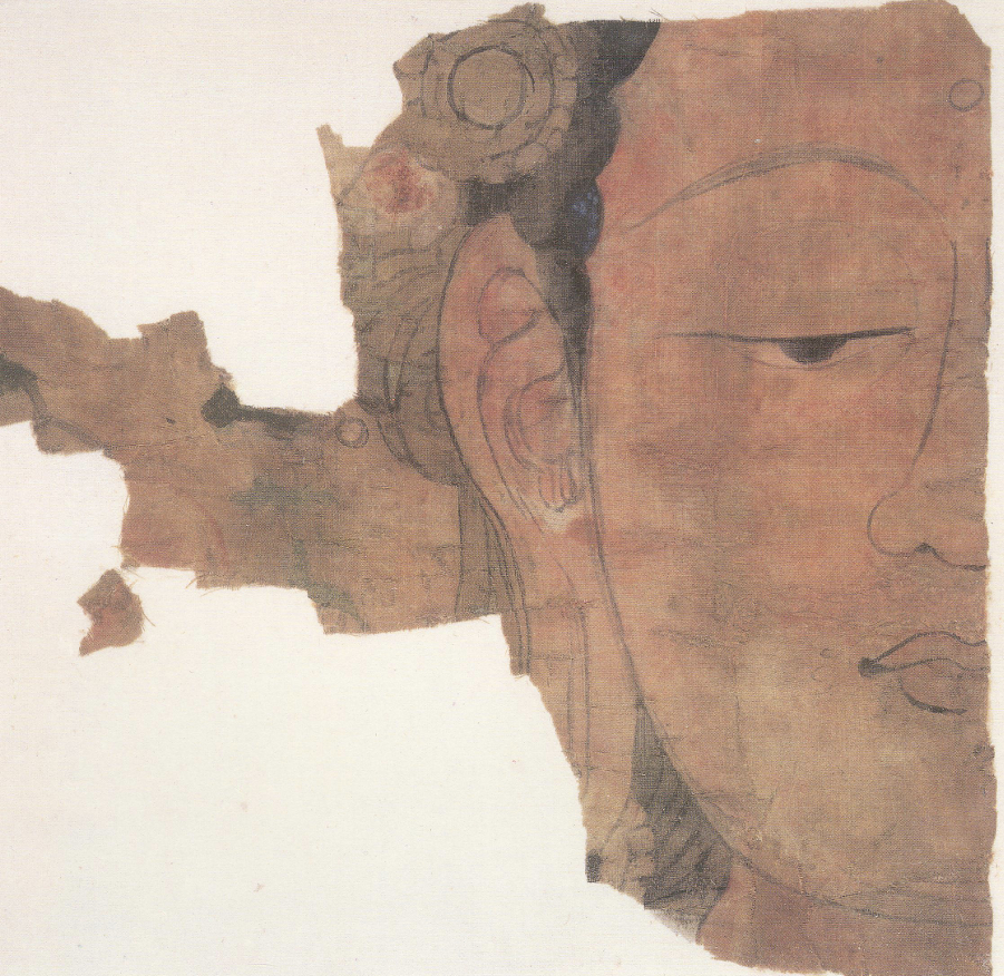 俄罗斯冬宫博物馆藏敦煌出土的 中唐时期的帛画 菩萨 