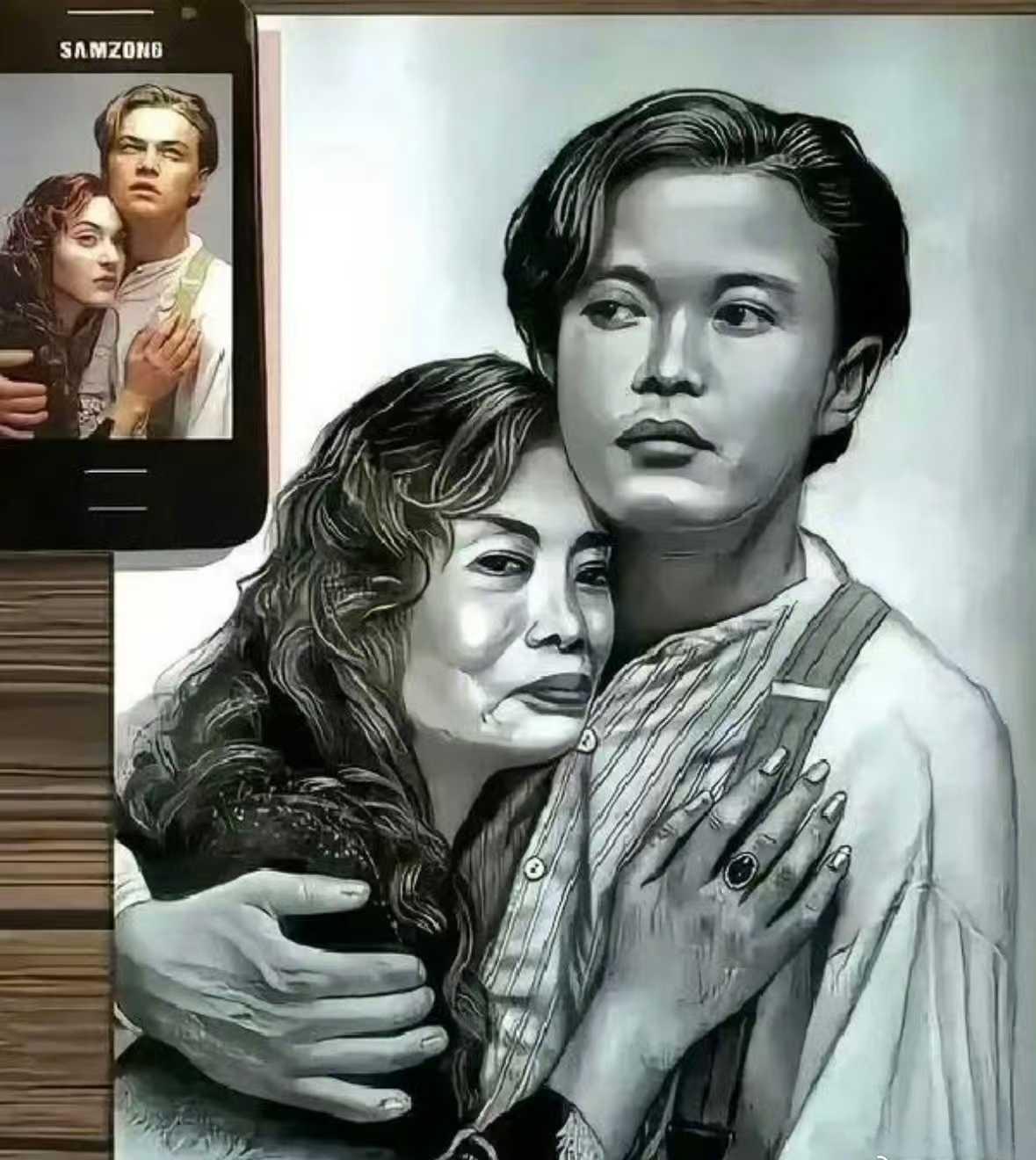 左边是我画的，学费十几万， 右边是老师画的，要我继续学