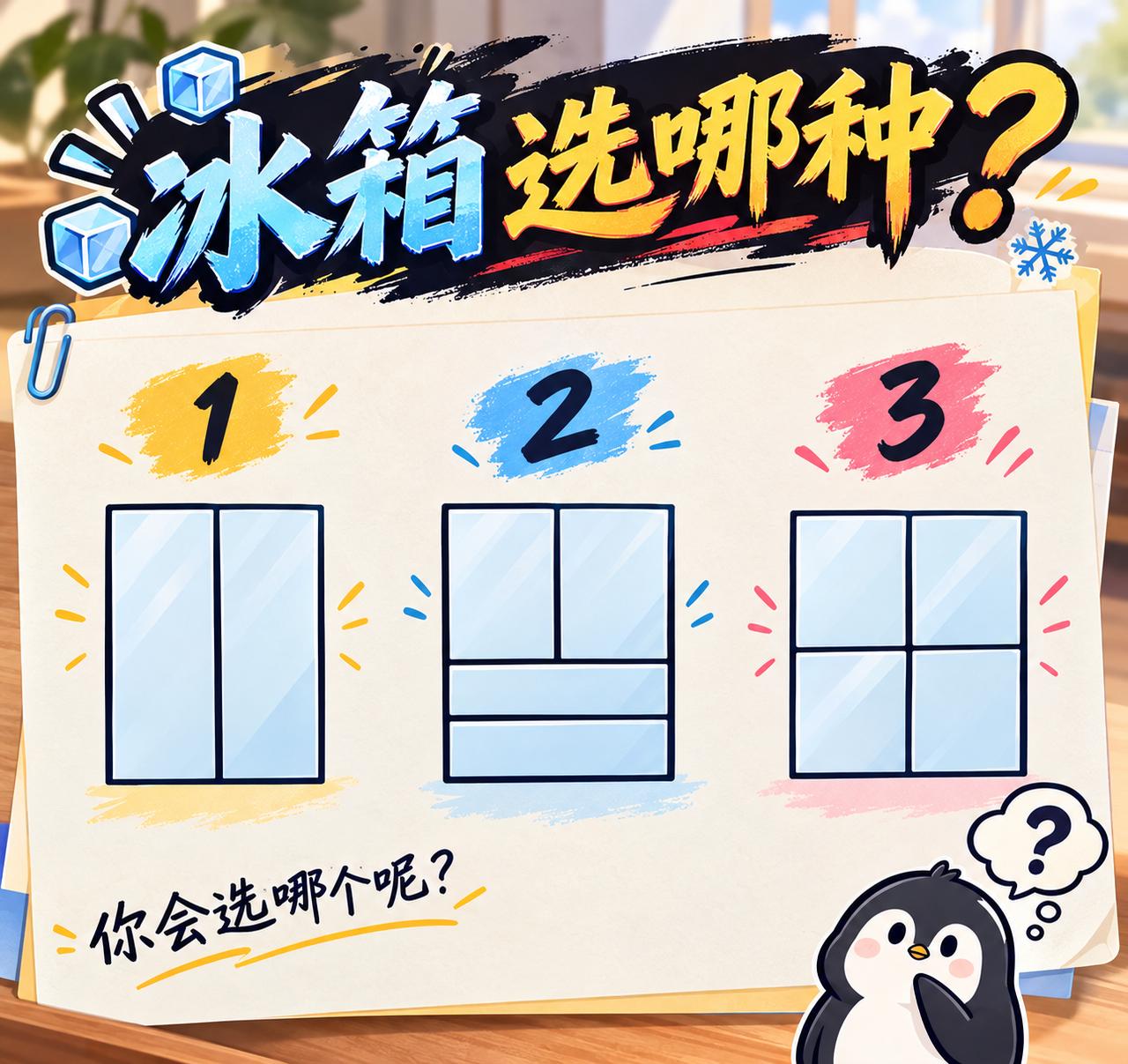 以你的生活阅历，目前主流的三种冰箱门型（对开门冰箱、法式多门冰箱、十字四门冰箱）