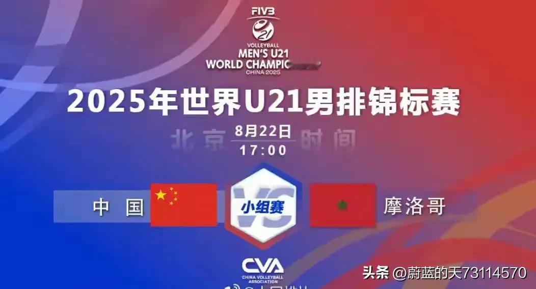 U21男排世锦赛小组赛第二轮，东道主中国男排3-0战胜摩洛哥男排，取得小组两连胜